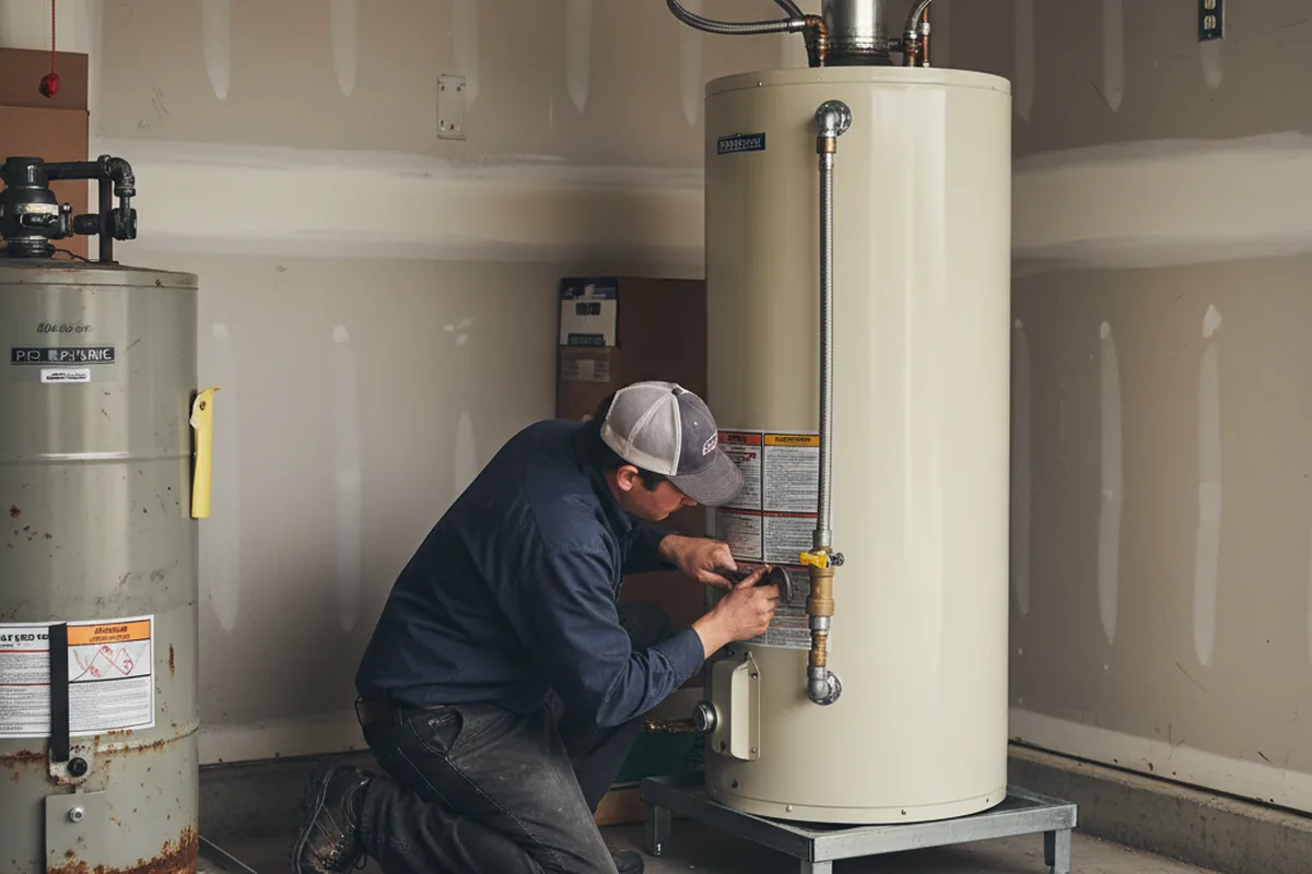 Water heater and shutoff valve replacement in Stillwater